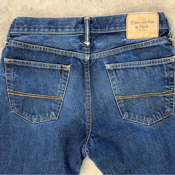 Abercrombie & Fitch Dark Skinny Jeans No Stretch Button Fly Womens 30x30 - BLUE - Picture 7 of 15